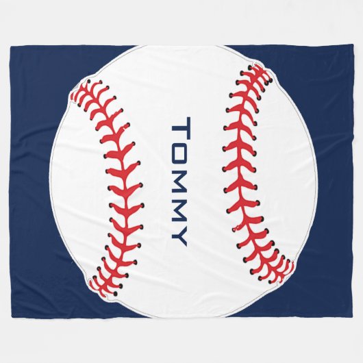 Baseball Design Fleece Blanket (Voorkant (Horizontaal))