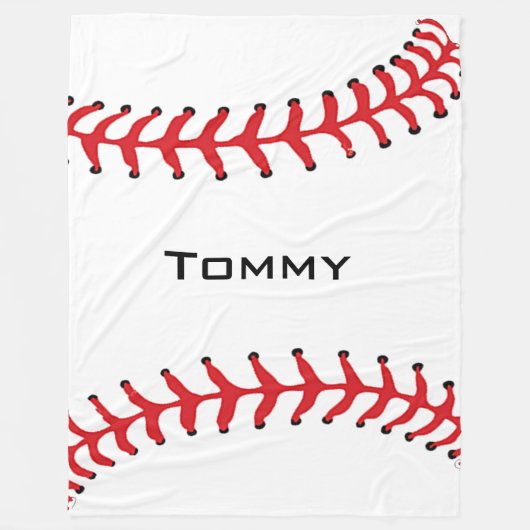 Baseball Design Fleece Blanket Deken (Voorkant)