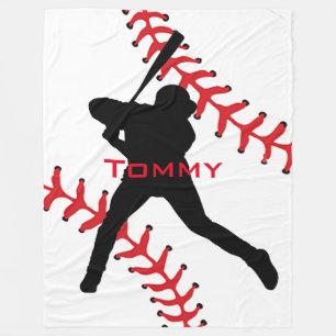 Baseball Design Fleece Blanket Deken
