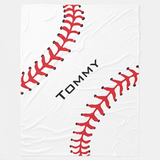 Baseball Design Fleece Blanket Deken (Voorkant)