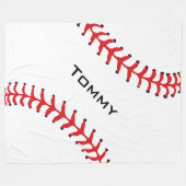Baseball Design Fleece Blanket Deken (Voorkant (Horizontaal))