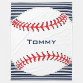 Baseball Design Fleece Blanket Deken (Voorkant)