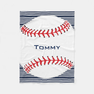 Baseball Design Fleece Blanket Deken