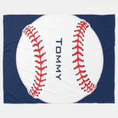Baseball Design Fleece Blanket Deken (Voorkant (Horizontaal))