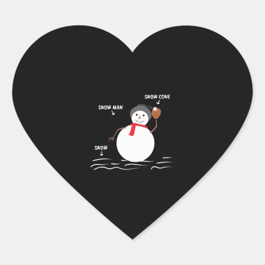 Baseball Design for Base Ball Lovers Hart Sticker (Voorkant)