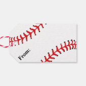 Baseball Design Gift Label Cadeaulabel (Achterkant Horizontaal)