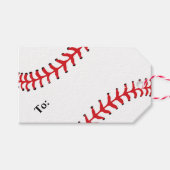 Baseball Design Gift Label Cadeaulabel (Voorkant (Horizontaal))