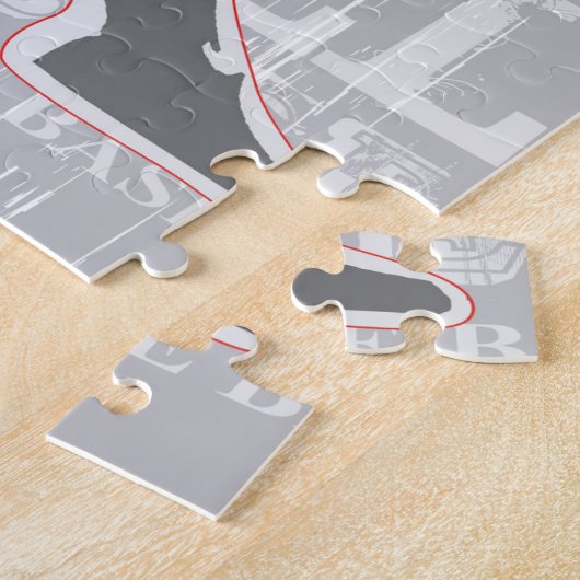 Baseball Design Jigzaag Puzzle Legpuzzel (Zijkant)