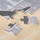 Baseball Design Jigzaag Puzzle Legpuzzel (Zijkant)