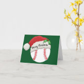 Baseball Design Kerst Kaart (Gele Bloem)