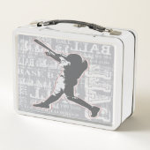 Baseball Design Metal Lunchbox (Achterkant)