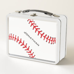 Baseball Design Metal Lunchbox