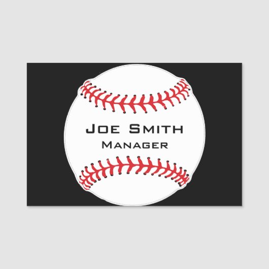 Baseball Design Name Tag (Voorkant)