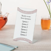Baseball Design Pedestal Table Sign Reclamebord Met Voetstuk (Insitu)