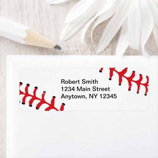 Baseball Design Return Address Labels (Insitu)
