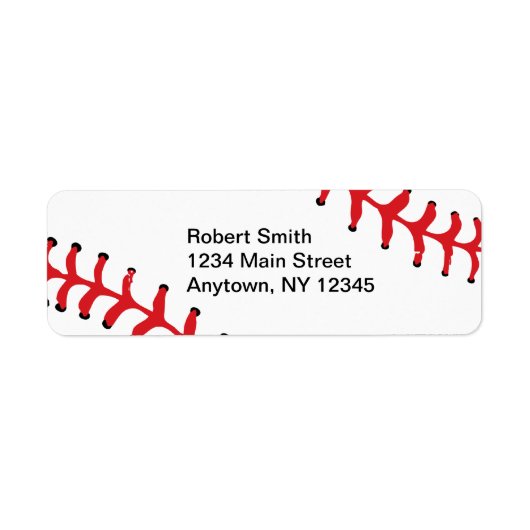 Baseball Design Return Address Labels (Voorkant)