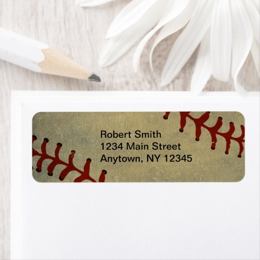 Baseball Design Return Address Labels (Insitu)
