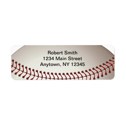 Baseball Design Return Address Labels (Voorkant)