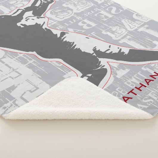 Baseball Design Sherpa Blanket Deken (3/4)