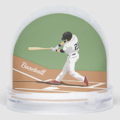 Baseball Design Snow Globe Sneeuwbol (Achterkant)