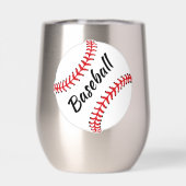 Baseball Design Thermische Wijn Tumbler (Achterkant)