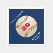 Baseball Diamond, 20e verjaardag, naam, papier Servetten (Voorkant)