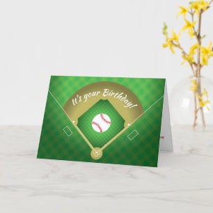 Baseball Diamond Ball Sports Design Birthday Kaart