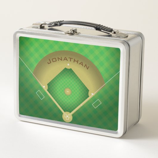 Baseball Diamond Design Metal Lunchbox (Voorkant)