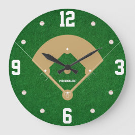 Baseball Diamond Design Sports Fan Home Decor Gift Grote Klok