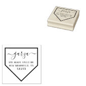 Baseball Diamond Return Address Rubber Stamp Rubberstempel (Gestempeld)