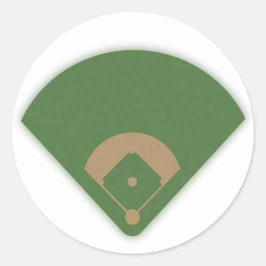 Baseball Diamond: Ronde Sticker (Voorkant)