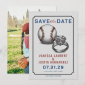 Baseball Diamond Save The Date (Voorkant / Achterkant)