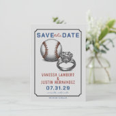 Baseball Diamond Save The Date (Staand voorkant)