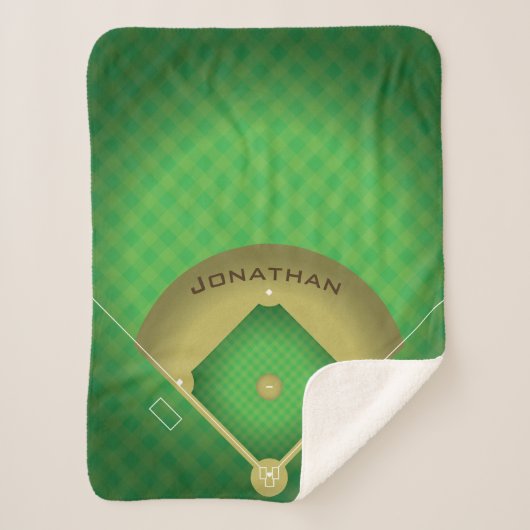 Baseball Diamond Sherpa Blanket Sherpa Deken (Voorkant)