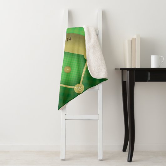 Baseball Diamond Sherpa Blanket Sherpa Deken (In situ)