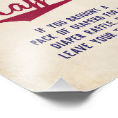 Baseball diaper Raffle Display Sign  Foto Afdruk (Hoek)