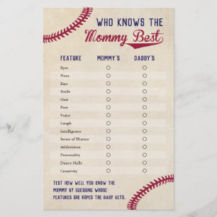 Baseball die mama het beste schoenenspel kent flyer