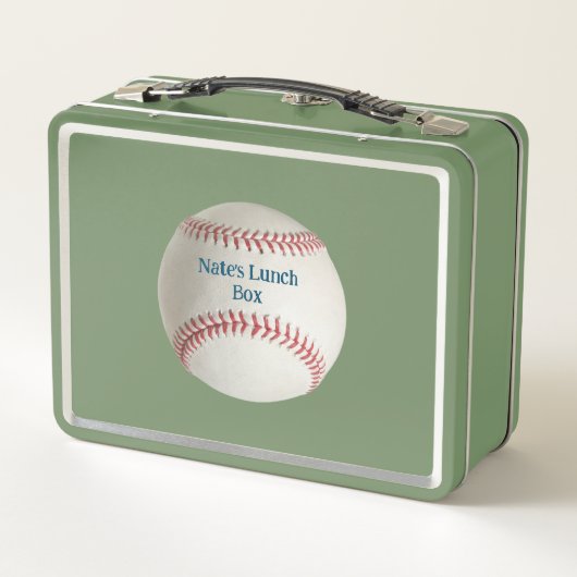 Baseball Dino Metal Custom Lunchbox (Achterkant)