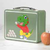 Baseball Dino Metal Custom Lunchbox (In situ)