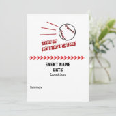 Baseball Dit is mijn eerste wedstrijd Save The Date (Staand voorkant)