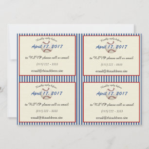 Baseball DIY-informatiekaarten Kaart