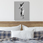 Baseball Dog Canvas Afdruk (Insitu (Slaapkamer))