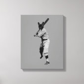 Baseball Dog Canvas Afdruk (Voorkant)