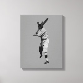 Baseball Dog Canvas Afdruk