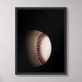 Baseball Donkere Textuur Minimalistisch Poster
