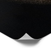 Baseball Donkere Textuur Minimalistisch Poster (Hoek)