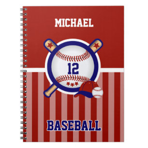 Baseball ⚾ doorbreken - Rood, wit en blauw notit Notitieboek