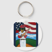 Baseball doxie sleutelhanger (Voorkant)