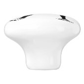 Baseball Drawer Pull Knob Handle Sporty Keramische Knop (Zijkant)