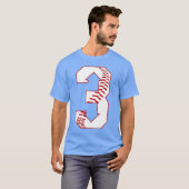 Baseball - Drie naar drie naar beneden - 3 naar 3 T-shirt (Voorkant volledig)